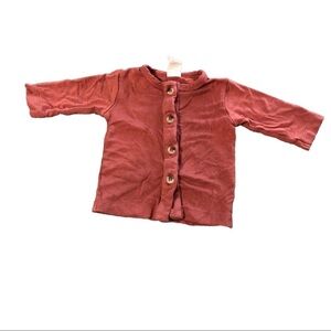 Kate Quinn Baby Bamboo Collection Unisex Kids Orange Long Sleeve Size 0-3 Months